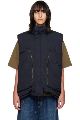 JieDa - Black Nosleeve Puffer Down Vest