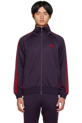 Purple Smooth Track Jacket by NEEDLES on Sale