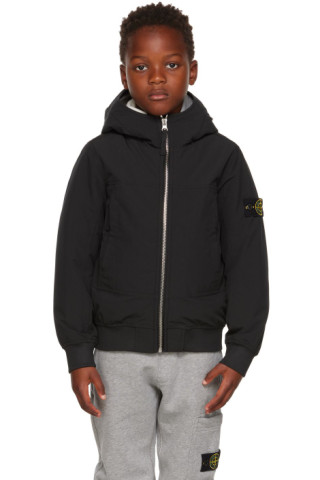 Stone Island Junior - キッズ｜ブラック R ソフトシェル ジャケット