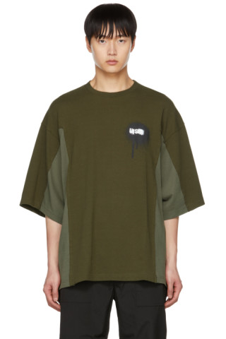 Undercoverism: Khaki Paneled T-Shirt | SSENSE