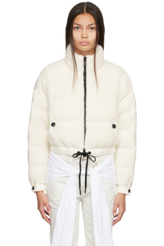 Moncler Grenoble: White Ayse Down Jacket | SSENSE