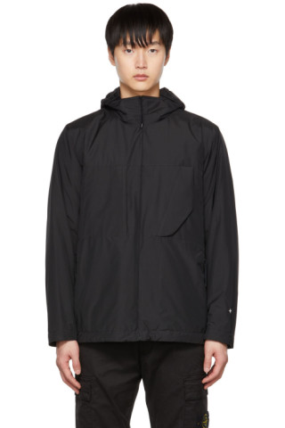 Stone Island: Black Stellina Jacket | SSENSE