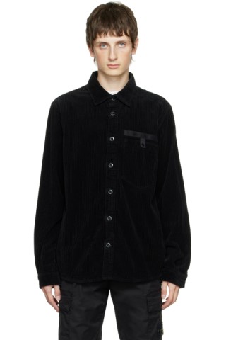 Black Cotton Shirt by Stone Island on Sale