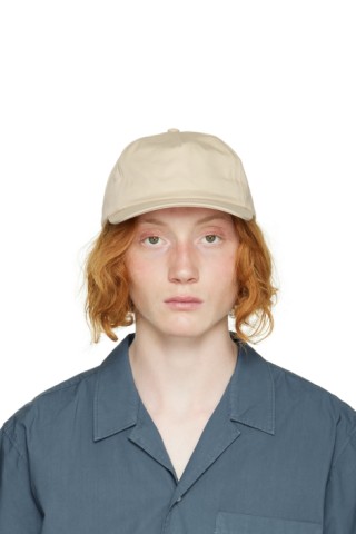 Lady White Co.: Off-White Cotton Twill Cap | SSENSE