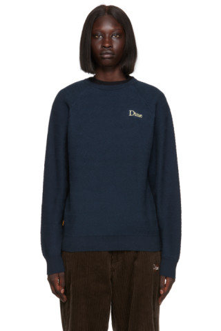 Dime: Navy Wave Sweater | SSENSE