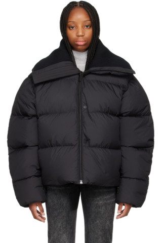 032c: Black 'The Ultimate Puffer' Down Jacket | SSENSE