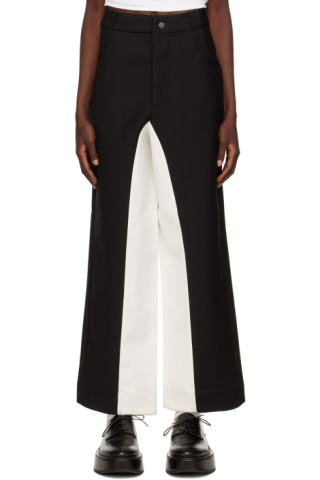 Fax Copy Express: SSENSE Exclusive Black & White Trousers