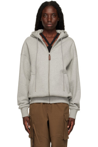 Fax Copy Express - SSENSE Exclusive Gray Zip Hoodie