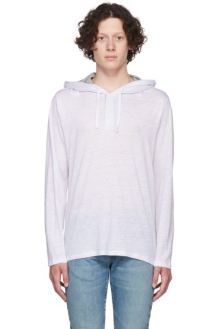 【関税込み】Vince ホワイト リネン フーディ Vinceのホワイト リネン フーディがセール中