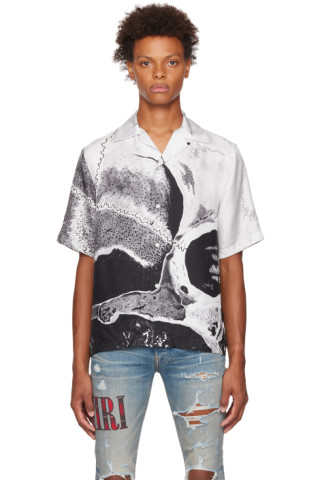 AMIRI: Black & White Wes Lang Edition Dream Bowling Shirt | SSENSE
