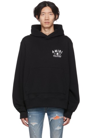 AMIRI: Black Stencil Hoodie | SSENSE