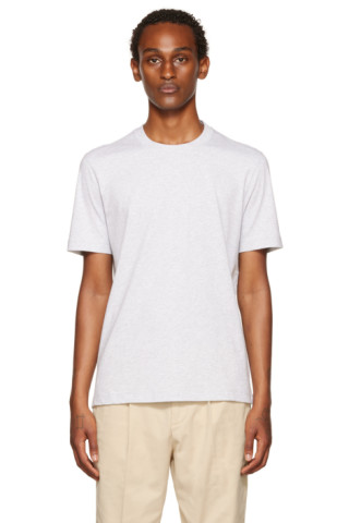 Brunello Cucinelli: Gray Basic T-Shirt | SSENSE