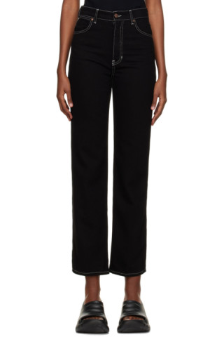 Reformation: Black Cowboy Jeans | SSENSE