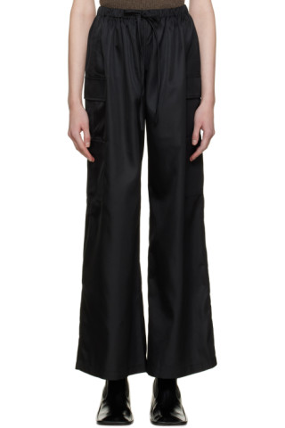 Black Ethan Trousers by Reformation on Sale