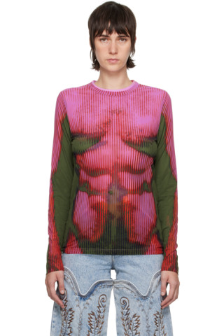 Pink Jean-Paul Gaultier Edition Layered Long Sleeve T-Shirt by Y
