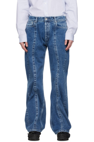 Y/Project - Blue Classic Wire Jeans