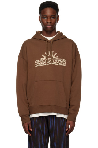 Saturdays NYC: Brown Warren Sundial Hoodie | SSENSE