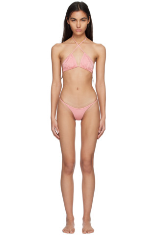 ビキニ BLUMARINE Women Swimsuit 2D010A 40849 N0103 BIANCO NATURALE SSENSE Exclusive Pink Bikini by Blumarine on Sale