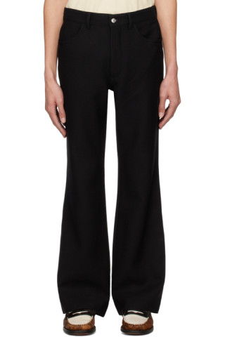 Second/Layer: Black Valluco Trousers | SSENSE Canada