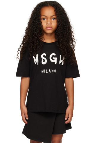 Msgm Kids Boys Pants In Black