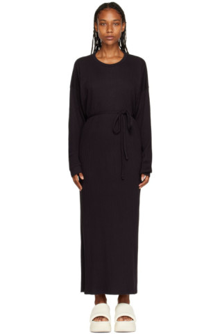 Black Shaw Maxi Dress by Baserange on Sale