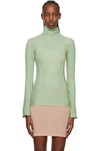 Baserange: Green Omato Turtleneck | SSENSE Canada