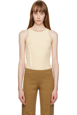 【関税込み】Baserange オフホワイト Musial ボディスーツ Bodysuits | Basics in Natural and Recycled Fibers | Baserange