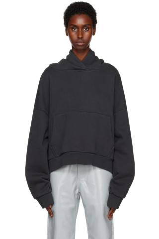 Entire Studios: Black Heavy Hoodie | SSENSE