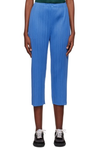 Blue Monthly Colors August Trousers by Pleats Please Issey Miyake