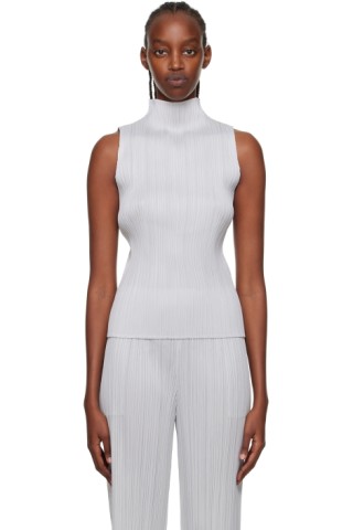 Pleats Please Issey Miyake: Gray Monthly Colors August Turtleneck