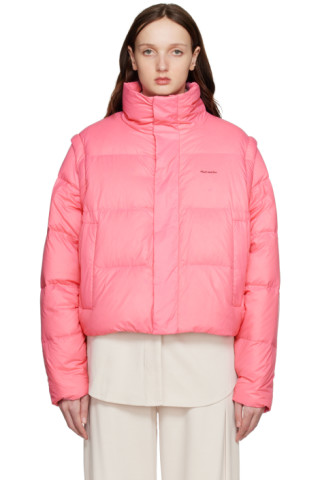 Holzweiler: Pink Mads Short Down Jacket | SSENSE