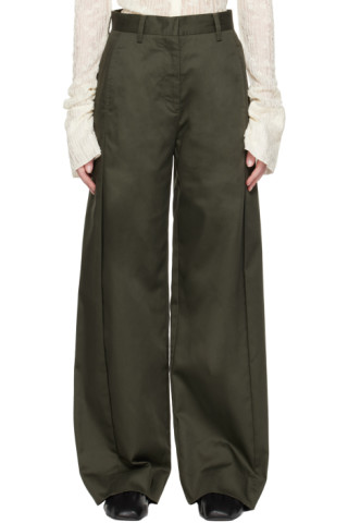 Khaki Vidda Trousers by Holzweiler on Sale