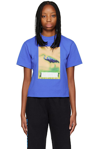 Blue Heron Censored T-Shirt by Heron Preston on Sale