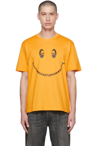 mastermind WORLD: Yellow Smile T-Shirt | SSENSE Canada