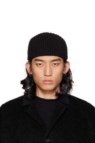 Jan-Jan Van Essche: Black 7 Beanie | SSENSE