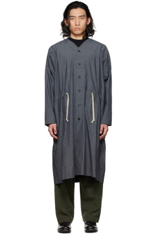 Jan-Jan Van Essche: Gray O-Project Drawstring Shirt | SSENSE