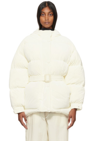 Off-White Michlin Down Jacket by Ienki Ienki on Sale