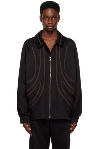 Black & Brown Giran Jacket by Kiko Kostadinov on Sale