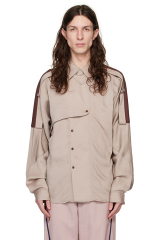 Brown Aden Shirt by Kiko Kostadinov on Sale