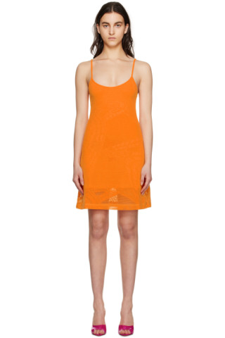 【関税込み】Diesel オレンジ D-Jaqunet ミニワンピース Orange D-Jaqunet Mini Dress by Diesel on Sale