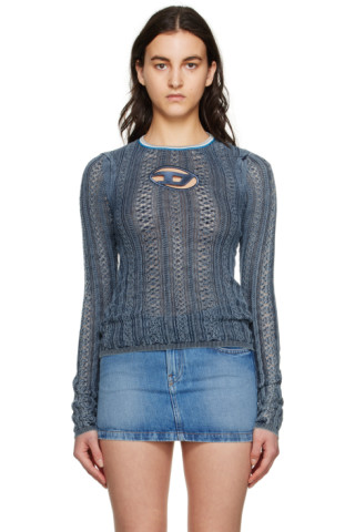 Blue M-Ikyla Sweater by Diesel on Sale