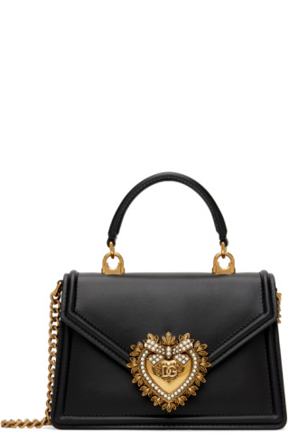 Dolce & Gabbana Small Black Leather Devotion Bag