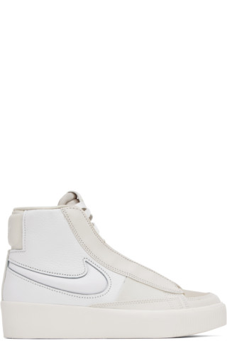 Off-White & White Blazer Mid Victory Mid Sneakers by Nike on Sale