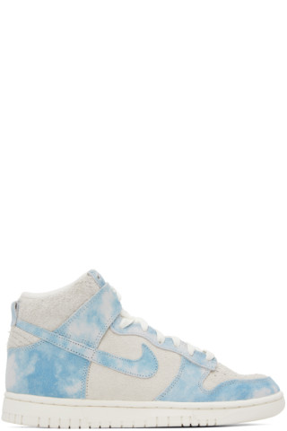 Off-White & Blue Dunk High SE Sneakers by Nike on Sale