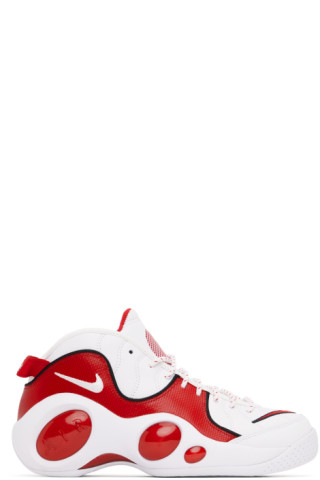 Red & White Air Zoom Flight 95 Sneakers by Nike on Sale