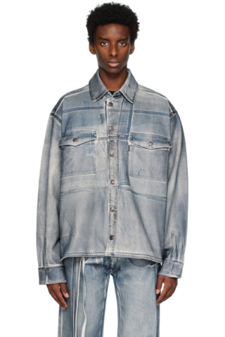 Ottolinger: Blue Oversized Denim Jacket | SSENSE