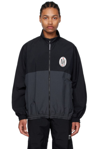 Neighborhood: Black Bicolor Track Jacket | SSENSE