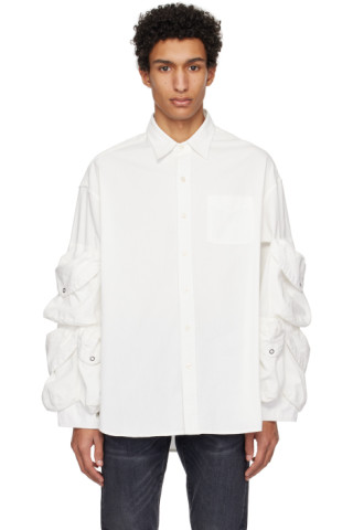 R13: White Multi-Pocket Shirt | SSENSE