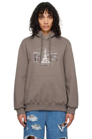 Taupe 'Snow In Paris' Hoodie by Doublet on Sale