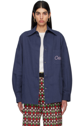 【関税込み】Caro Editions ブルー Betty ジャケット 231039F063012_1.jpg